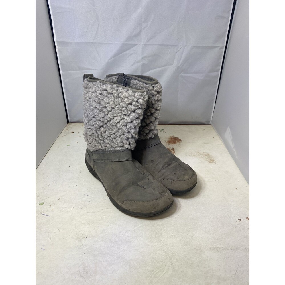 MERRELL Encore Kassie Tall Wool Fashion Boot Size 7 Castlerock Gray Side Zip